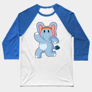 Elephant Runner Running Baseball T-Shirt